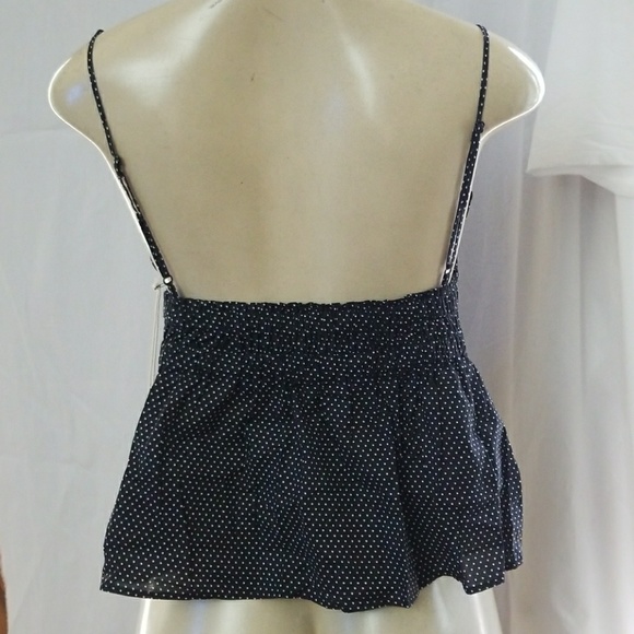 Crop Polka dot blouse top spaghetti straps - Picture 3 of 3